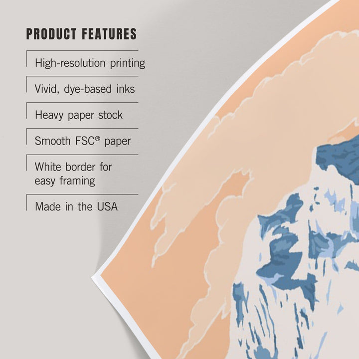 Denali National Park, Alaska, Moose and Mountains, Art & Giclee Prints - Lantern Press