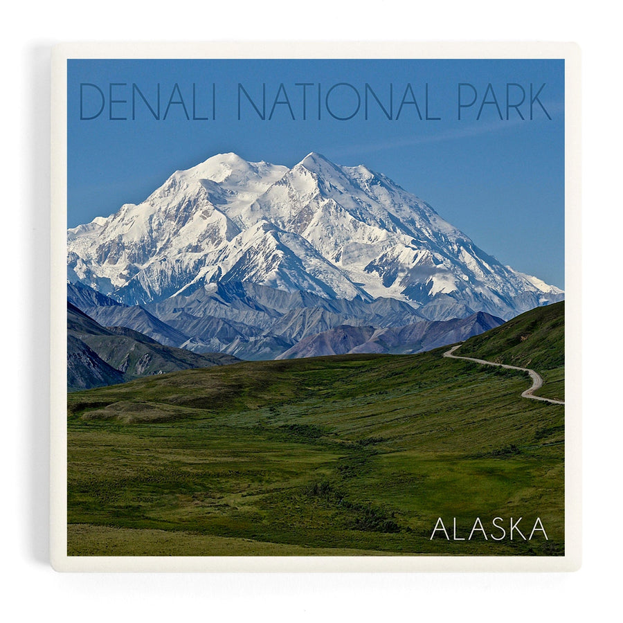 Denali National Park, Alaska, Mountain View, Coasters Coasters Lantern Press