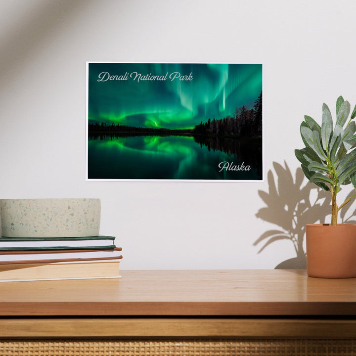 Denali National Park, Alaska, Northern Lights over Lake, Art & Giclee Prints Art Lantern Press