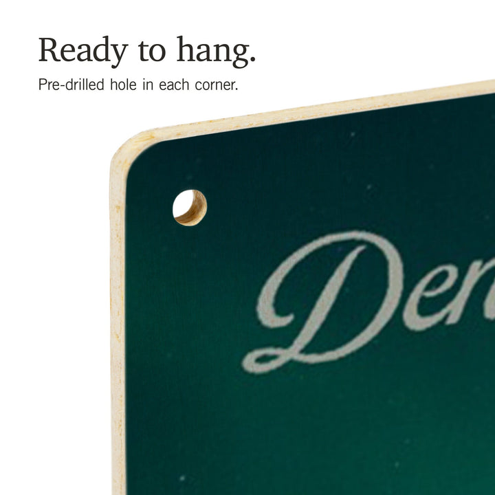 Denali National Park, Alaska, Northern Lights over Lake, Wood Signs and Postcards Wood Lantern Press