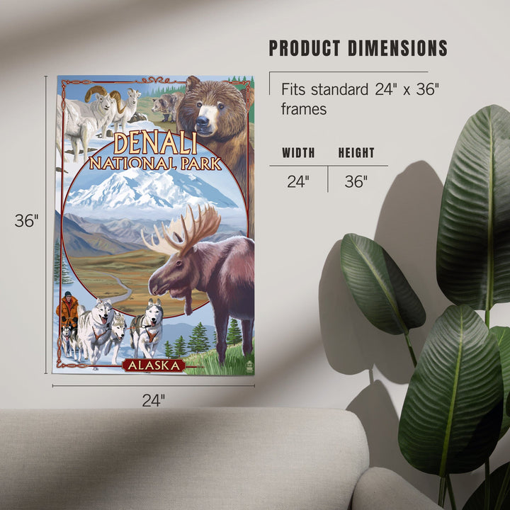 Denali National Park, Alaska, Park Views, Art & Giclee Prints - Lantern Press