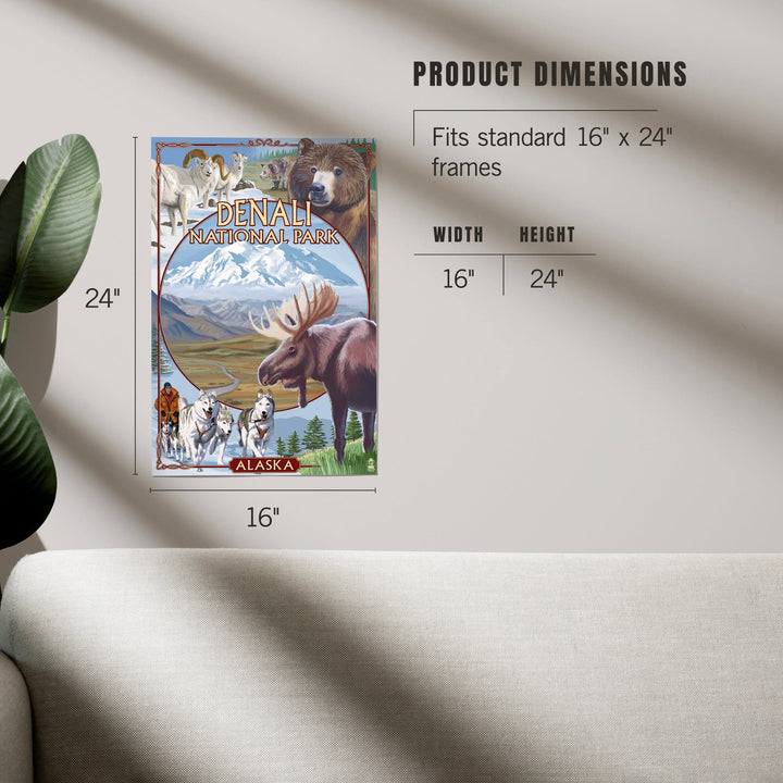 Denali National Park, Alaska, Park Views, Art & Giclee Prints - Lantern Press
