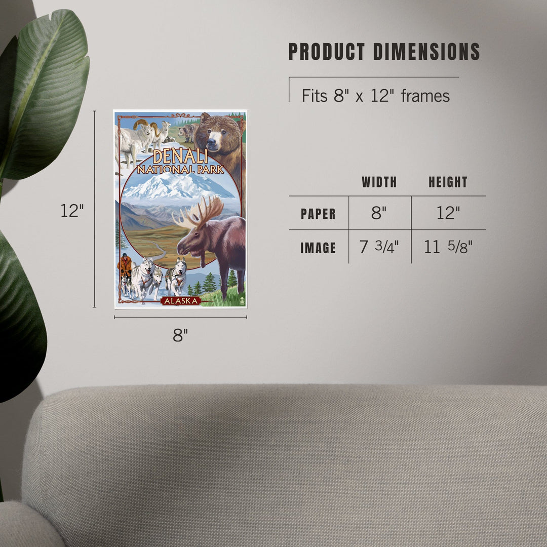 Denali National Park, Alaska, Park Views, Art & Giclee Prints - Lantern Press
