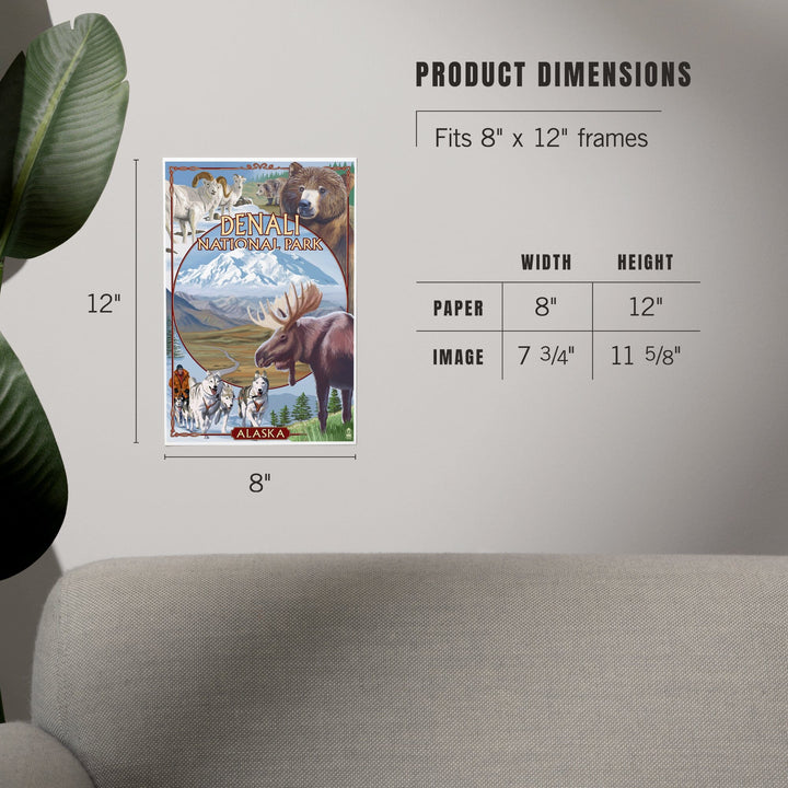Denali National Park, Alaska, Park Views, Art & Giclee Prints - Lantern Press