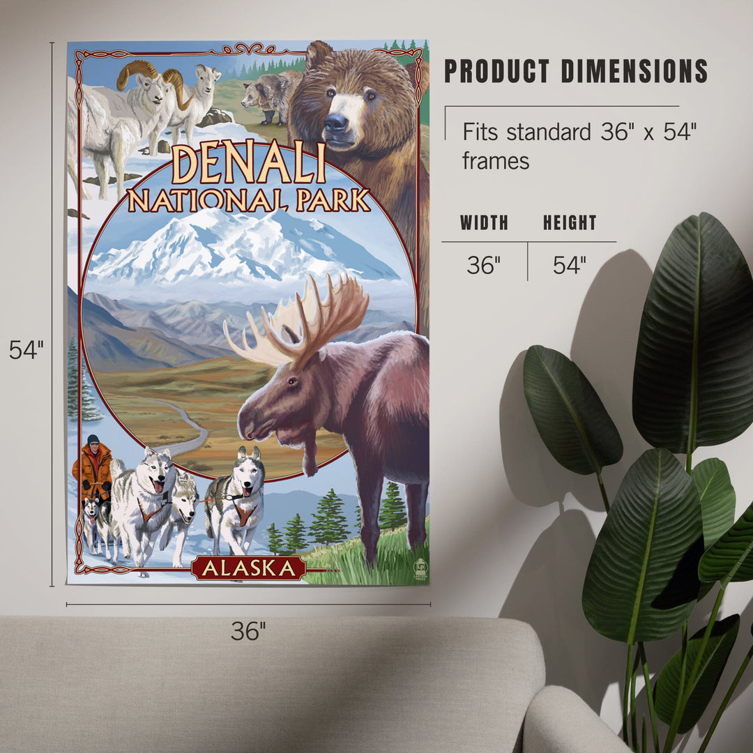 Denali National Park, Alaska, Park Views, Art & Giclee Prints - Lantern Press