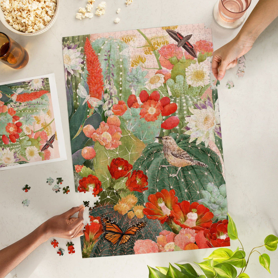 Desert Blooms, Jigsaw Puzzle Puzzle Lantern Press