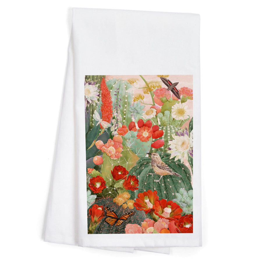 Desert Blooms, Organic Cotton Kitchen Tea Towels Kitchen Lantern Press