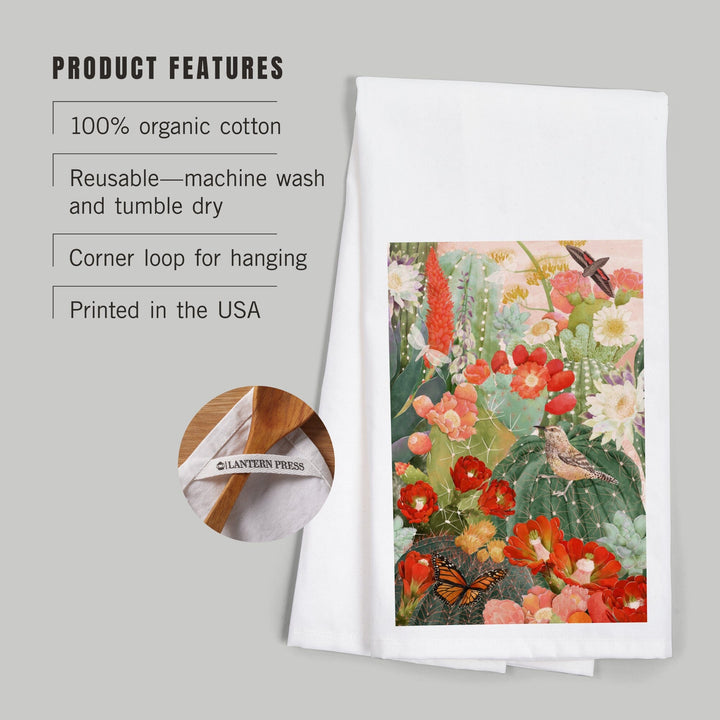 Desert Blooms, Organic Cotton Kitchen Tea Towels Kitchen Lantern Press