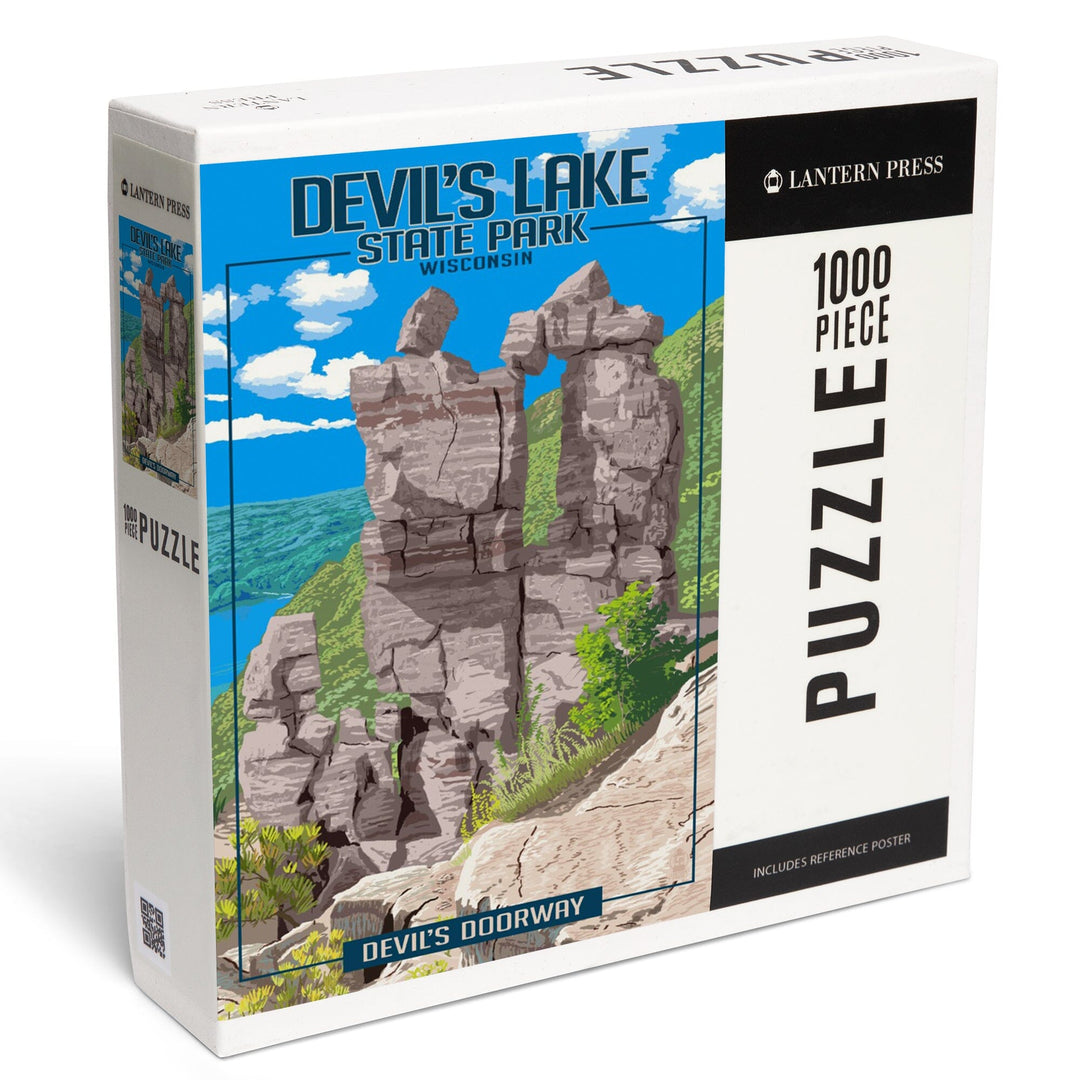 Devil's Lake State Park, Wisconsin, Devil's Doorway, Jigsaw Puzzle Puzzle Lantern Press