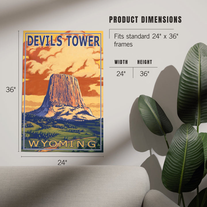 Devils Tower, Wyoming, Art & Giclee Prints Art Lantern Press 