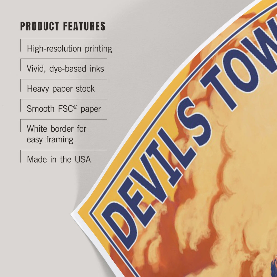 Devils Tower, Wyoming, Art & Giclee Prints - Lantern Press