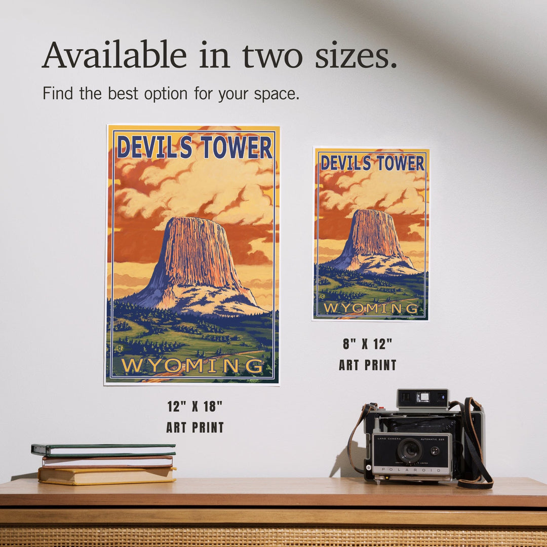 Devils Tower, Wyoming, Art & Giclee Prints Art Lantern Press 