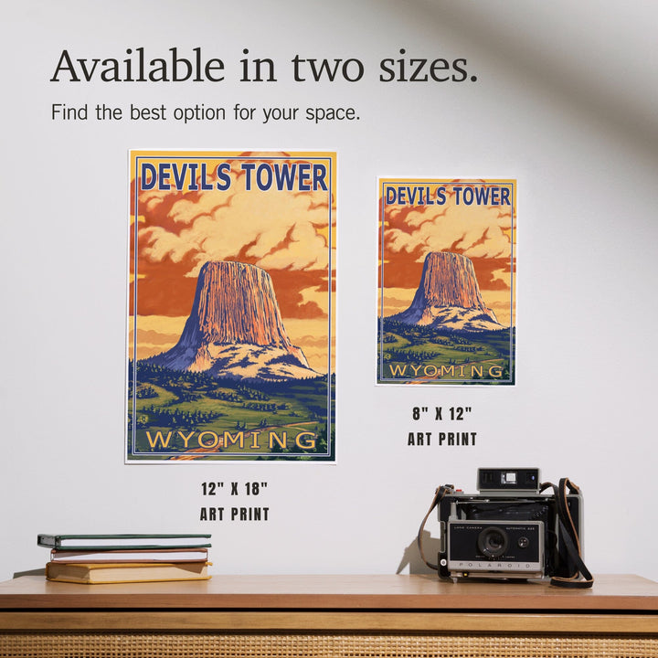 Devils Tower, Wyoming, Art & Giclee Prints - Lantern Press