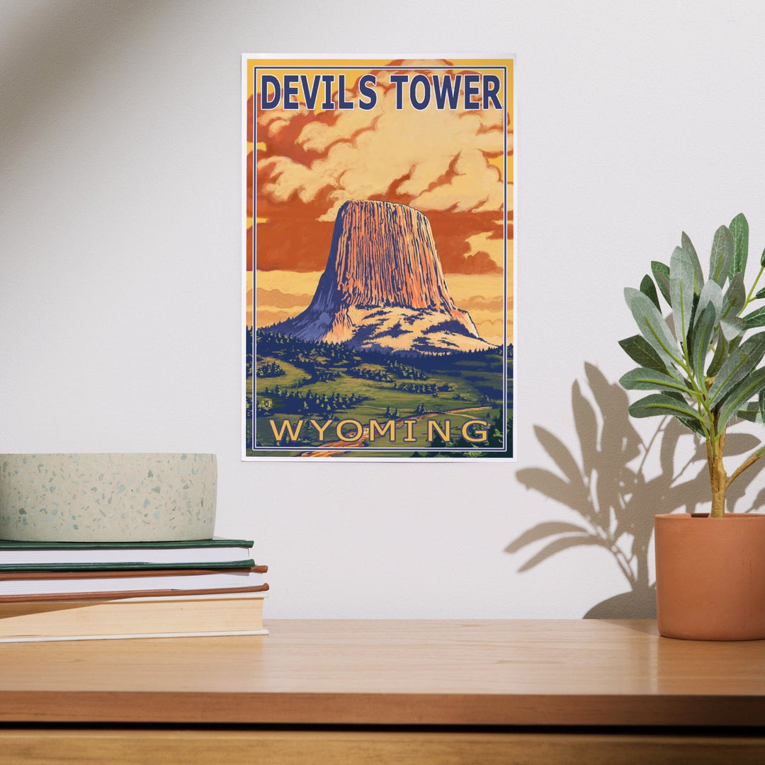 Devils Tower, Wyoming, Art & Giclee Prints - Lantern Press