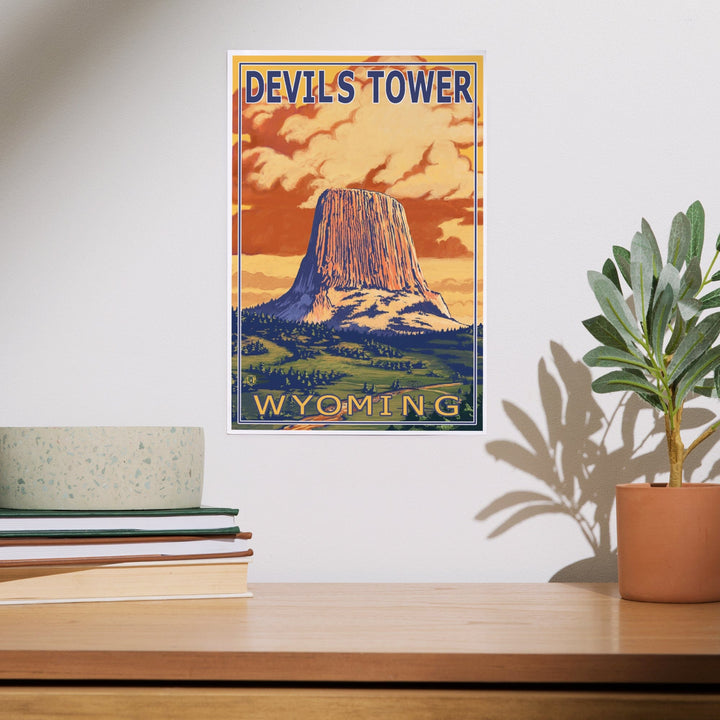 Devils Tower, Wyoming, Art & Giclee Prints Art Lantern Press 