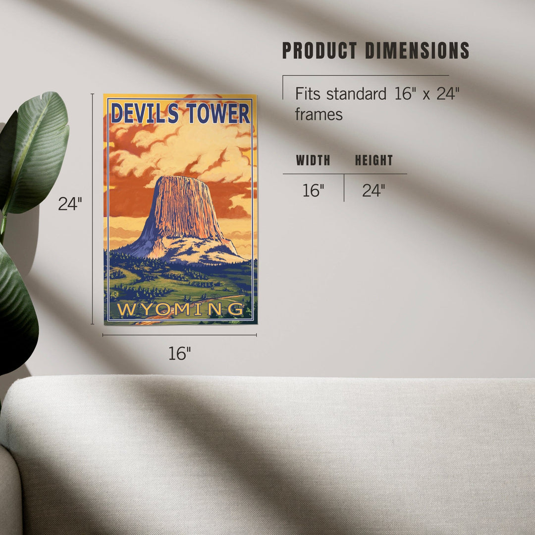 Devils Tower, Wyoming, Art & Giclee Prints - Lantern Press