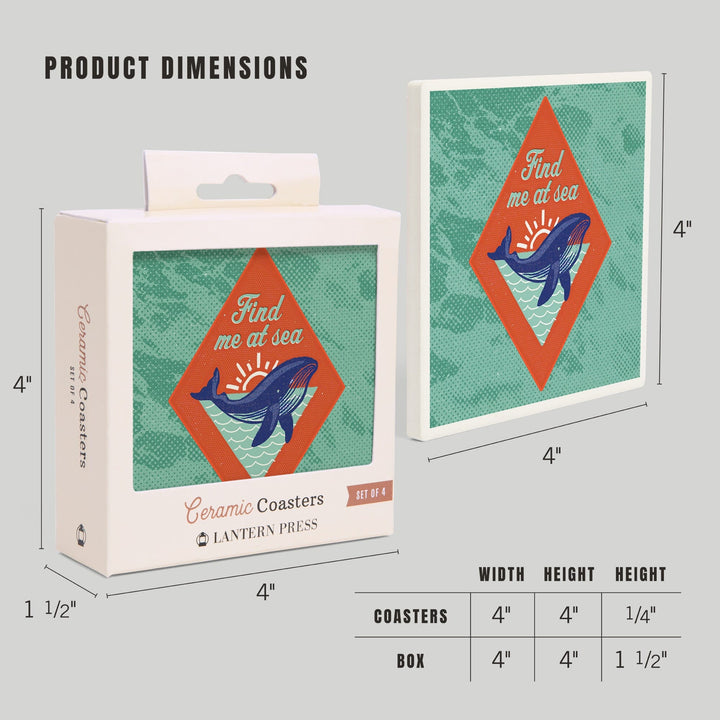 Dockside Series, Find Me At Sea,, Coasters Coasters Lantern Press