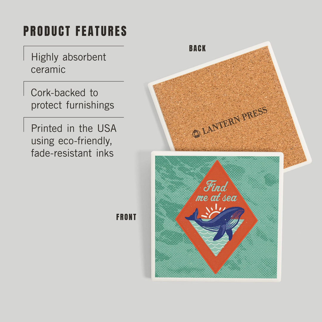 Dockside Series, Find Me At Sea,, Coasters Coasters Lantern Press