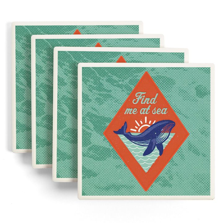 Dockside Series, Find Me At Sea,, Coasters Coasters Lantern Press