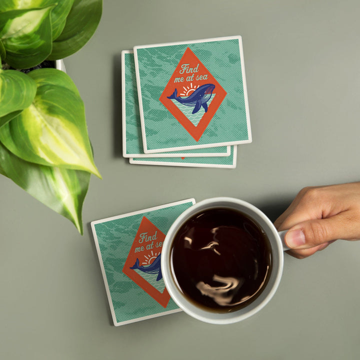 Dockside Series, Find Me At Sea,, Coasters Coasters Lantern Press