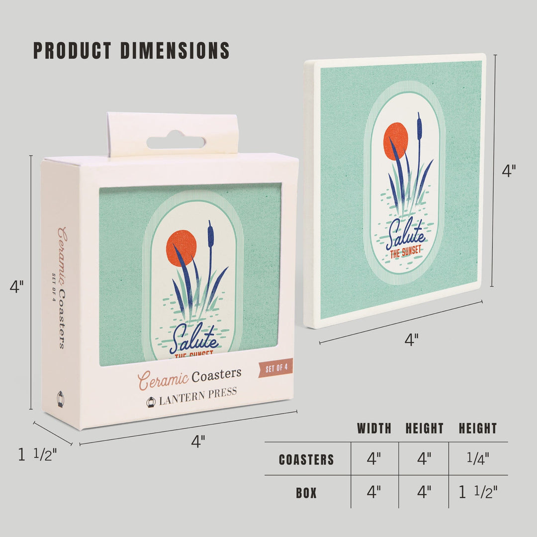 Dockside Series, Reeds, Coasters Coasters Lantern Press