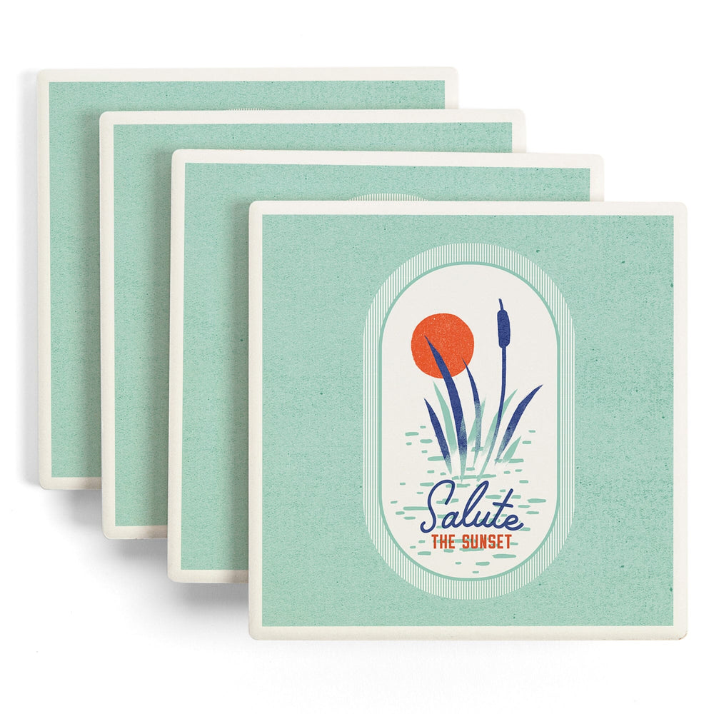 Dockside Series, Reeds, Coasters Coasters Lantern Press