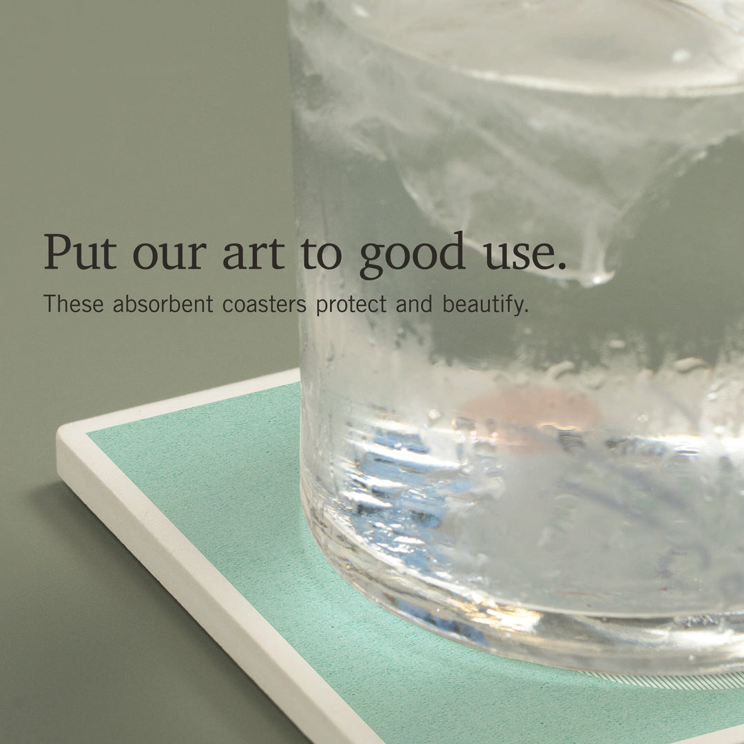 Dockside Series, Reeds, Coasters Coasters Lantern Press