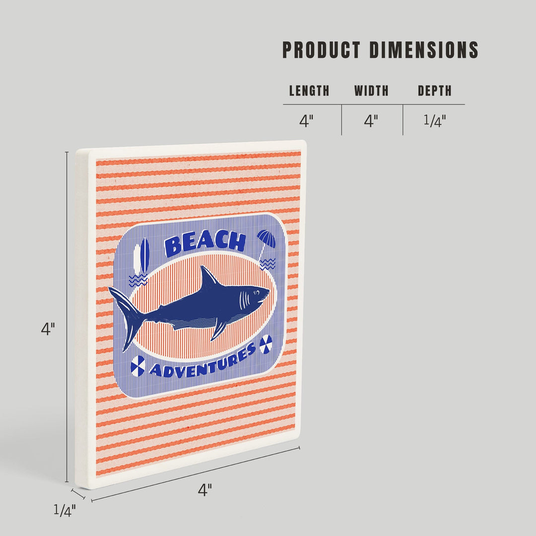 Dockside Series, Shark, Coasters Coasters Lantern Press