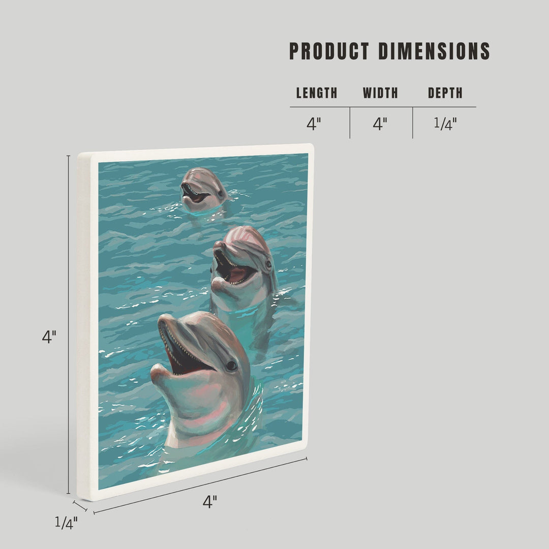 Dolphins, Coasters Coasters Lantern Press