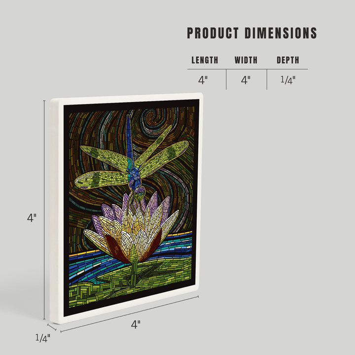 Dragonfly, Paper Mosaic, Coasters Coasters Lantern Press