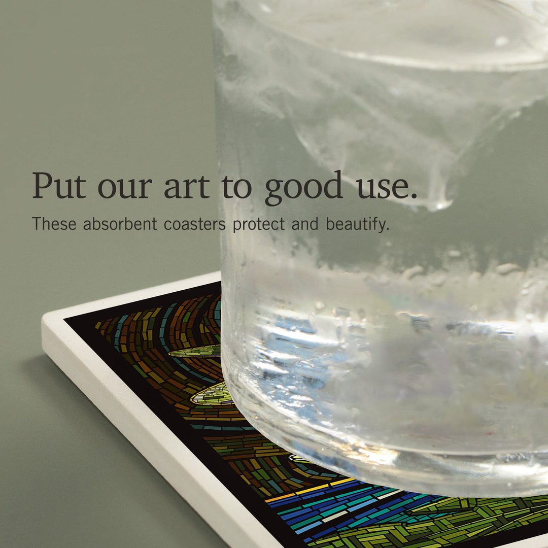 Dragonfly, Paper Mosaic, Coasters Coasters Lantern Press