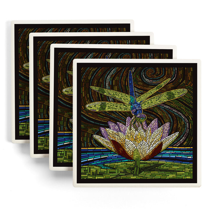 Dragonfly, Paper Mosaic, Coasters Coasters Lantern Press