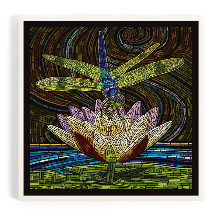 Dragonfly, Paper Mosaic, Coasters Coasters Lantern Press Coaster