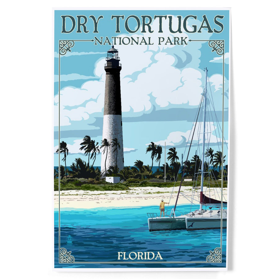 Dry Tortugas National Park, Florida, Lighthouse, Painterly Series, Art & Giclee Prints Art Lantern Press