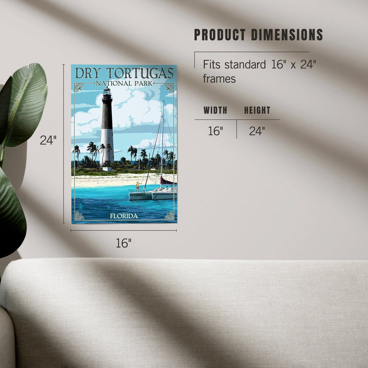 Dry Tortugas National Park, Florida, Lighthouse, Painterly Series, Art & Giclee Prints Art Lantern Press