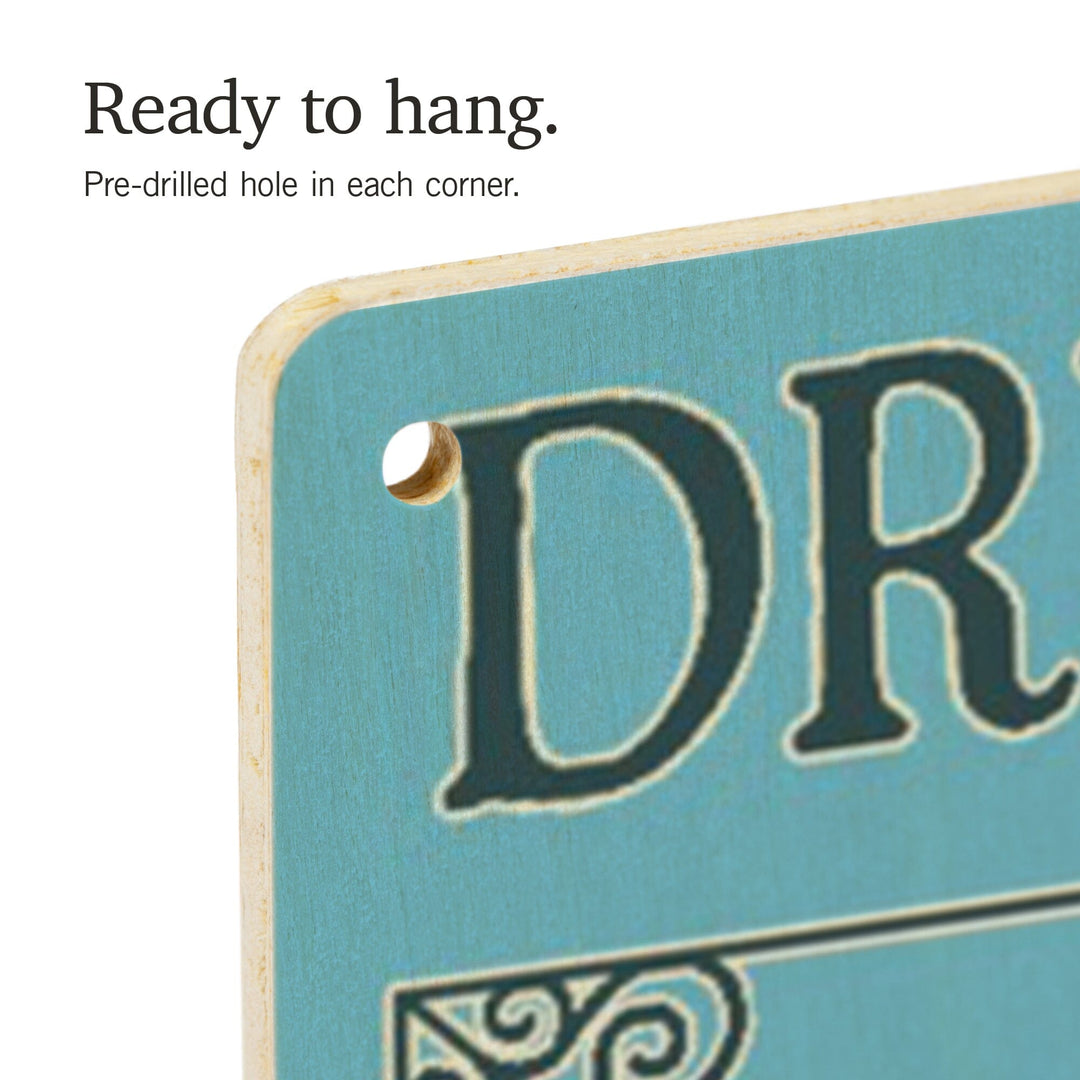 Dry Tortugas National Park, Florida, Lighthouse, Painterly Series, Wood Signs and Postcards Wood Lantern Press