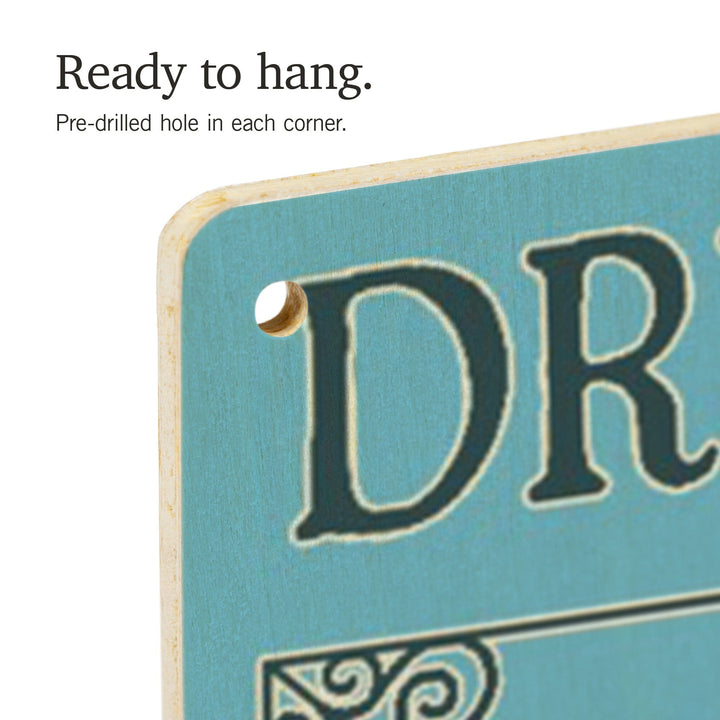 Dry Tortugas National Park, Florida, Lighthouse, Painterly Series, Wood Signs and Postcards Wood Lantern Press