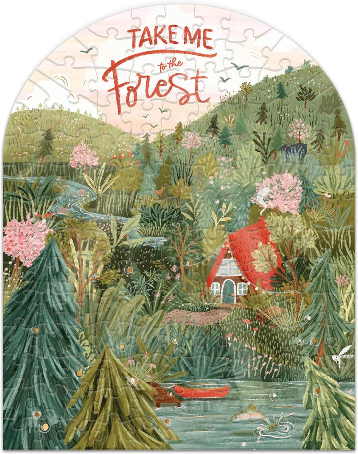 Lantern Press Mini Jigsaw Puzzle for Adults,Take me to The Forest
