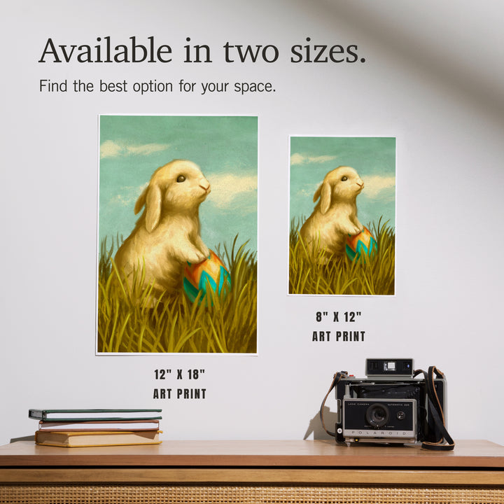 Easter Bunny, Oil Painting, Art & Giclee Prints Art Lantern Press