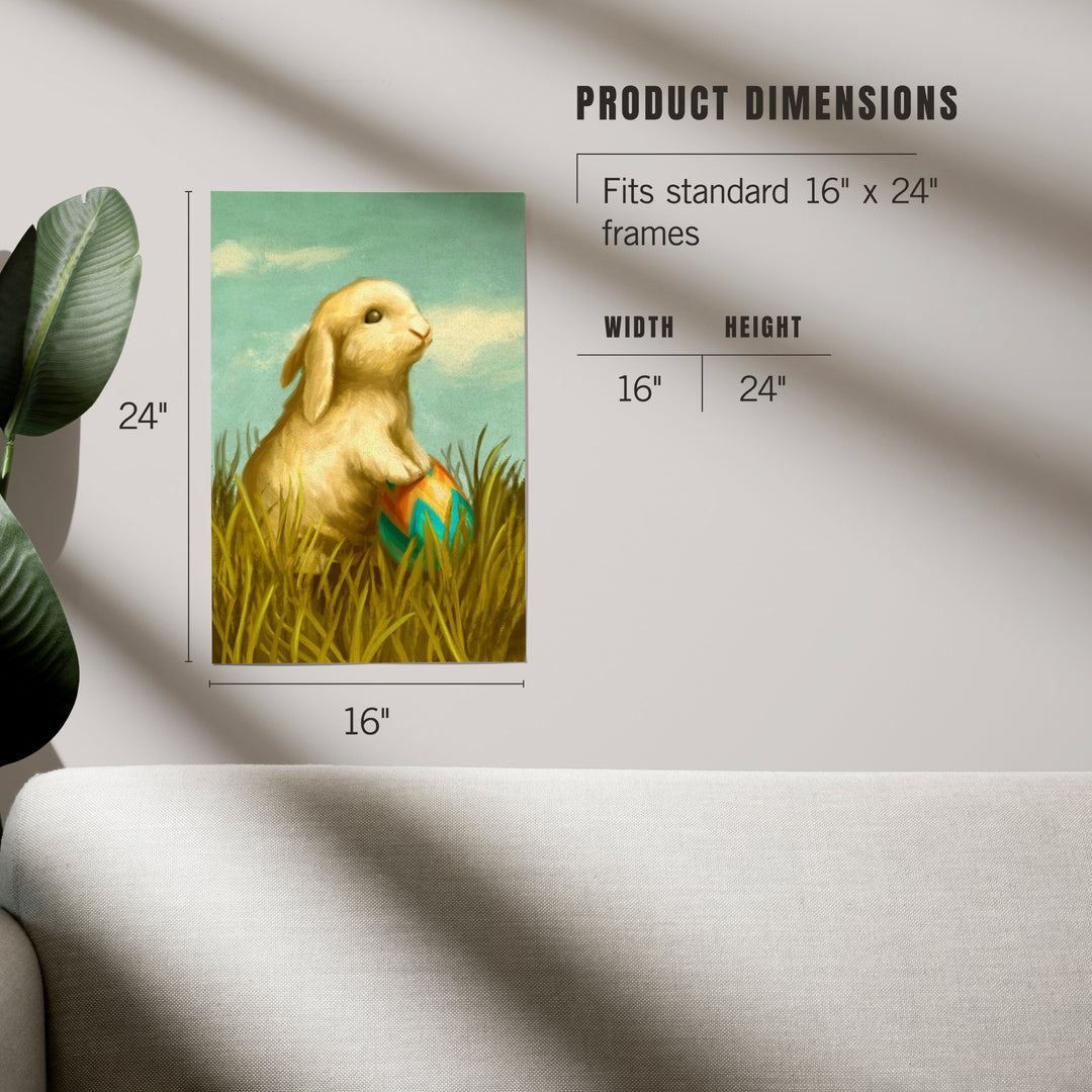 Easter Bunny, Oil Painting, Art & Giclee Prints Art Lantern Press