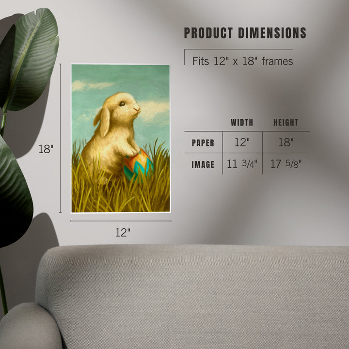 Easter Bunny, Oil Painting, Art & Giclee Prints Art Lantern Press