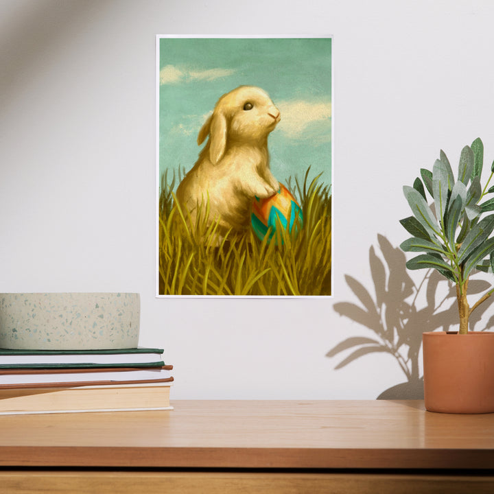 Easter Bunny, Oil Painting, Art & Giclee Prints Art Lantern Press