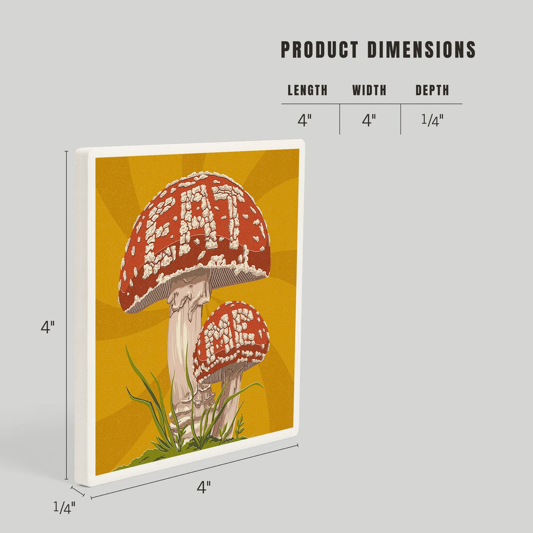 Eat Me Mushroom, Coasters Coasters Lantern Press