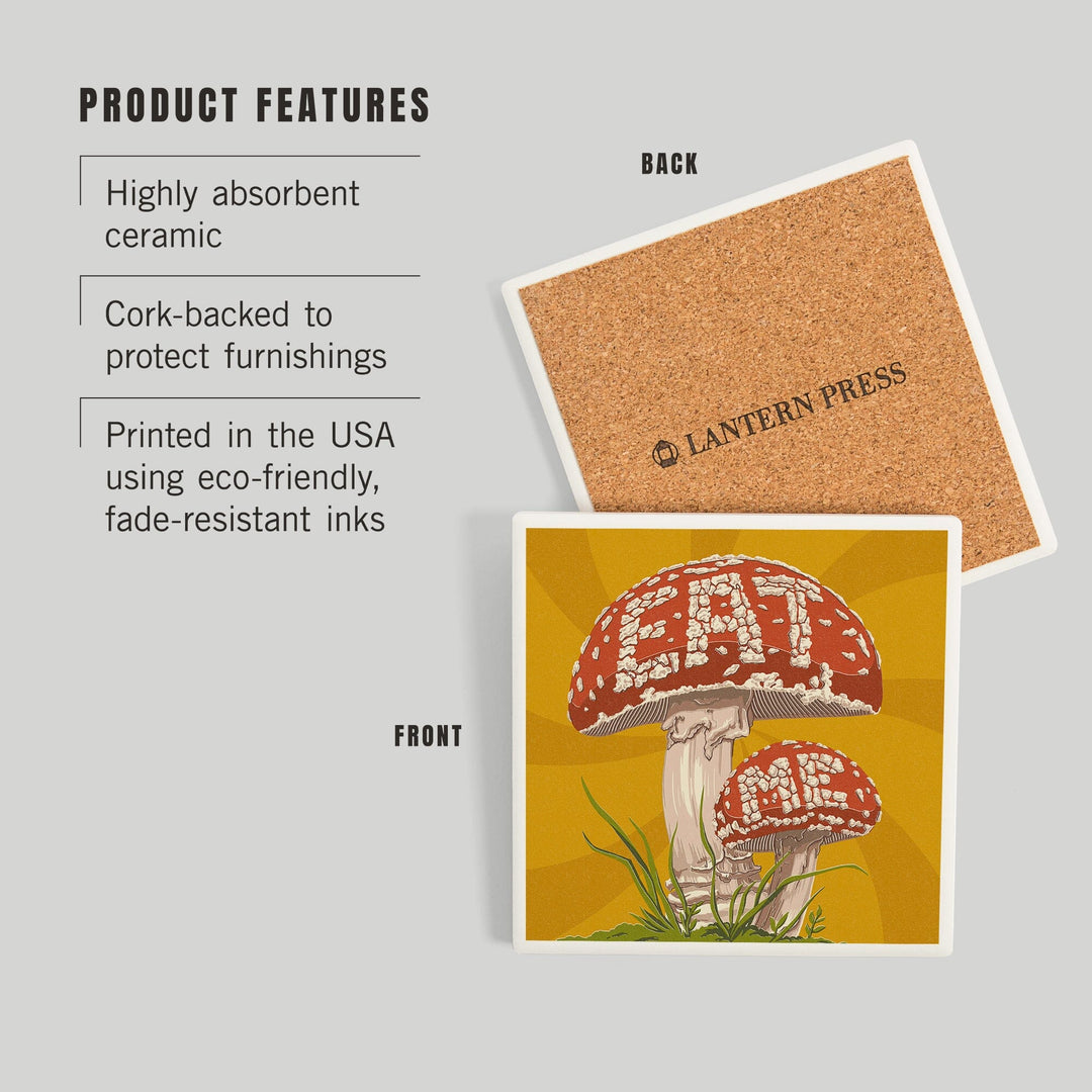 Eat Me Mushroom, Coasters Coasters Lantern Press