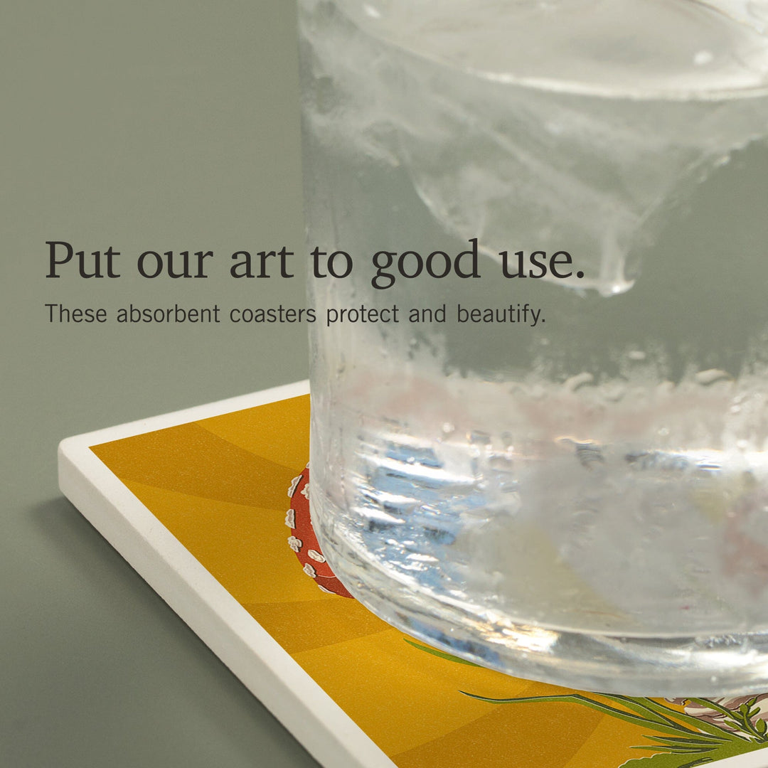 Eat Me Mushroom, Coasters Coasters Lantern Press