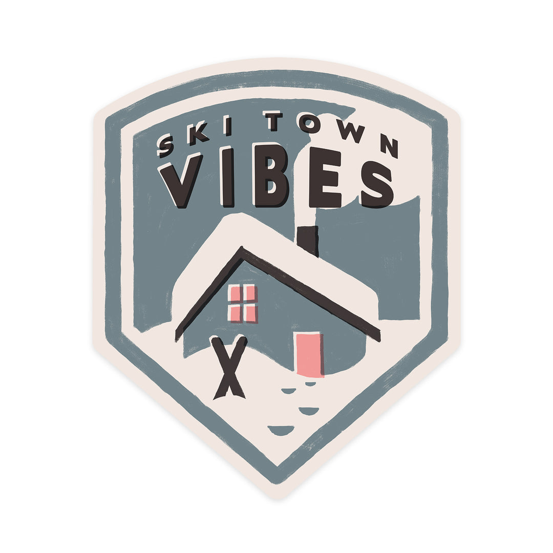 Snow Patrol Series, Ski Town Vibes, Contour, Vinyl Sticker
