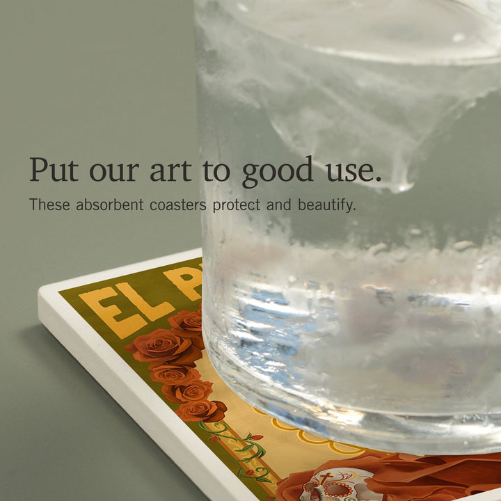 El Paso, Texas, Day of the Dead Dancer, Coasters Coasters Lantern Press