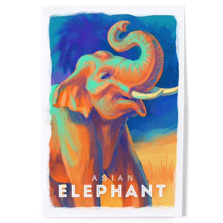 Elephant (Asian), Vivid, Art & Giclee Prints - Lantern Press