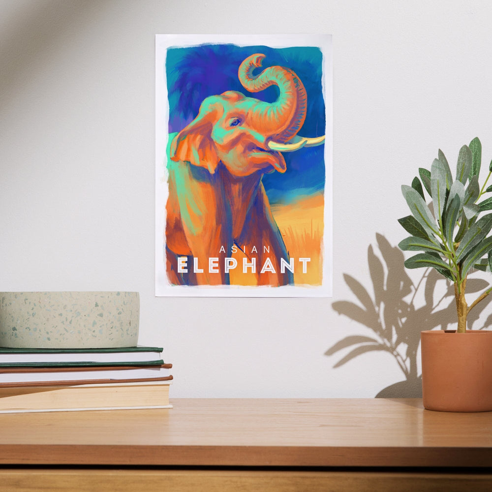Elephant (Asian), Vivid, Art & Giclee Prints - Lantern Press