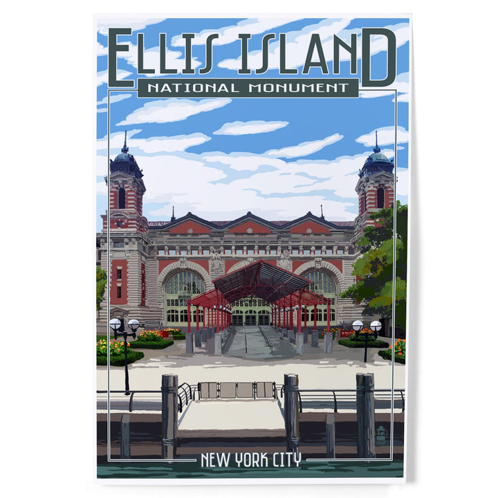 Ellis Island National Monument, New York City, Building Exterior, Art & Giclee Prints - Lantern Press